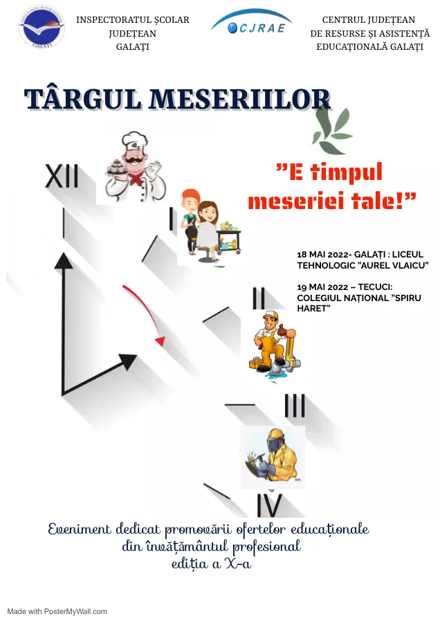Târgul Meseriilor, pentru viitorii absolvenți gălățeni de clasa a VIII-a