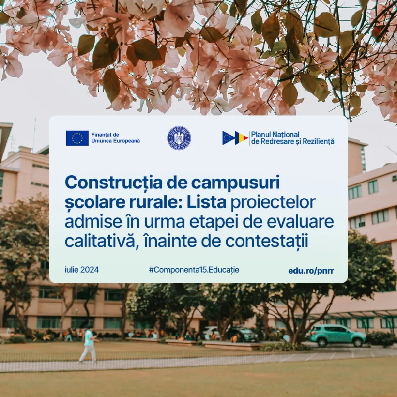Proiectul unui campus școlar în comuna Cudalbi, admis de Ministerul Educației