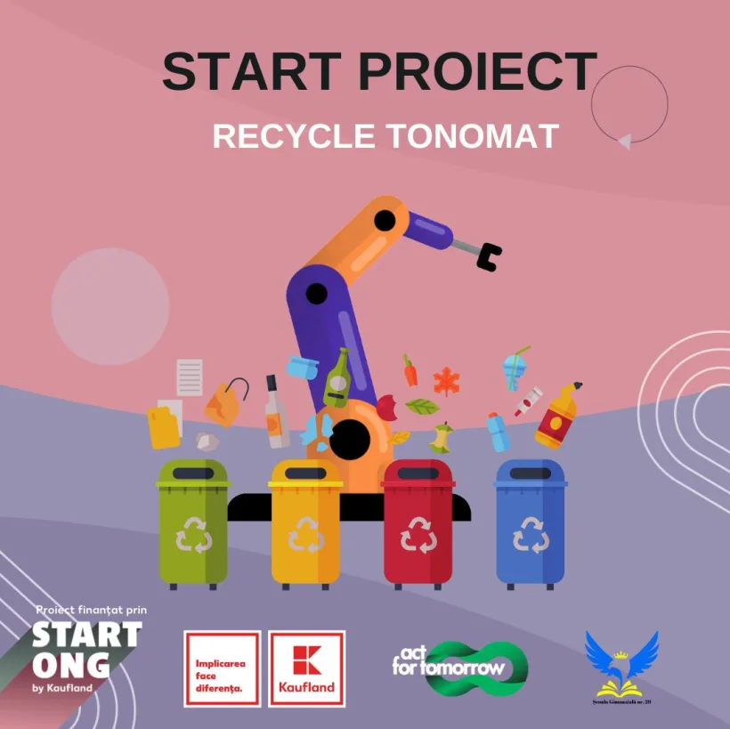 Proiectul „Recycle Tonomat”, demarat la Școala 29 Galați