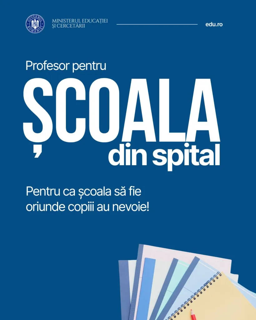Selecție a profesorilor pentru „Școala din spital”